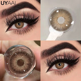 Popxstar  Color Contact Lenses For Eye Cosmetic Black Lens Makeup Beauty Green Eyes Contact Natural Brown Contact Eyes Makeup