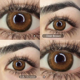 Popxstar  Pair of Black Large Diameter Lenses with Eye Contact Colored Contact Lenses Womens Mens Natural Annual Natural Soft Lenses