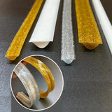 Popxstar 6M/Roll Self-Adhesive Ceramic Tile Gap Tape Edge Strips Kitchen Sink Gap Tape Toilet Stickers Gold Edge Line Decoration Strip