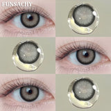 Popxstar  1 Pair Color Contact Lenses Beauty Eyes Pupils Fashion Makeup Beauty Cosmetics Soft Green Natural Brown Lens Yearly Use