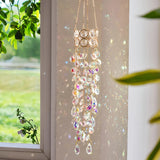 Popxstar  Hanging window sill garden crystal sun catcher, gold-plated design, suitable for indoor and outdoor decoration as well as party
