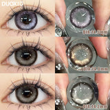Popxstar  1Pair Contact Lens eye Colored Purple Pupil Blue Lenses Large Diameter DIA:14.5 Prescription Myopia Degree -0.00 to -8.00