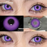 Popxstar 1pair/2pcs Colored Contact Lenses for Eyes Blue Contacts Purple Lenses Cosplay Contact Lenses Yearly Fashion Eye Lenses
