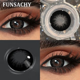 1 Pair Colored Contact Lenses Brown Green Lenses Natural Look Eye Makeup Softlens Beautiful Gray Pupils for Yearly Use
