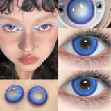 Popxstar 1 Pair Colorcon Korean Lenses Colored Contact Lenses for Eyes Big Eye Lenses Blue Eye Lenses Fog Pearl Lenses