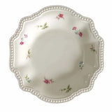 Popxstar  Ceramic Plate Household 8 Inch Flat Plate French Vintage Western Dish Flower Floret Porcelain China Tableware Baking
