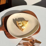 Popxstar  Korean Ins Style Triangular Plate with Splashed Ink Tableware Ceramic Dessert Plate Cake Plate