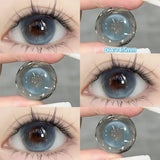 Popxstar  2PCS Gilding Prescription Contact Lenses Cosmetics Eye Color Lenses Fashion Pupils Myopia Colored Contact Lenses Violet