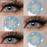 Popxstar  2pcs Colorcon Contact Lenses Gray Pupils for Eyes Fashion Color Contact Lenses Eye Makeup Beauty Cosmetics Blue Lenses