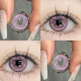 1pair Contact Lenses Bling Pupils With Diopters Blue Lenses Brown Color Contacts Gentle Contact Lenses for Girls Contacts