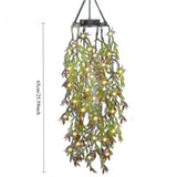 Solar Powered Simulated Plant Willow Leaf LED Lights Suitable for Outdoor Garden and Courtyard Hanging Solar Powered Plant Light