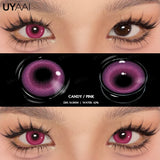 Popxstar  1 Pair Cosplay White Colored Contact Lenses Black Lenses Halloween Beauty Makeup Lens Vampire Red Lenses Anime Colorcon