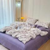 Retro Style Duvet Cover Set New Butterfly Bed Sheet Four Piece Set High Beauty Quilt Sheet Bed Sheet Bedding Set