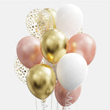 Popxstar 12pcs 12inch Black Gold Latex Balloons Graduation Helium Globos Adult Kids Birthday Party Decorations Baby Shower Home Supplies