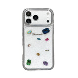 Fashion Luxury Glitter 3D Rhinestone Diamand Clear Phone Case For iPhone 17pro 16 Pro Max 15 13 14 Shockproof Transparent Cover