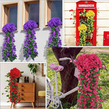 Popxstar spring decor Artificial Flower Silk Violet Wall Hanging Wedding Scene Decor Home Potting Outdoor Garden Party Festival parts diy gift Hotsale