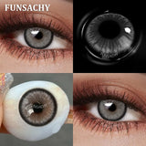 Popxstar  1 Pair Dark Brown Color Contact Lenses for Eyes New Natural Black Lens 14.5mm Big Diameter Eye Contacts Cosmetic Yearly