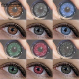 1Pair Soft Colored Contact Lenses for Eyes Fashion Blue Lenses Gray Beauty Makeup Lenses Brown Contacts Blue Eye Lenses