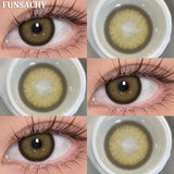 Popxstar  2PCS Natural Brown Gray Lenses for Eyes Blue Lenses Beautiful Pupil Korean Fashion Color Round Lens Yearly Cosmetics