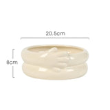 Creative Nordic Feng Shui Fruit Pan Home Living Room Tea Table High End Simple Ceramic Fruit Pan