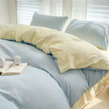 Solid Color Brushed Four Piece Set Home Textile Bedding Three Piece Set Autumn Short Plush Bed Sheets, Duvet Covers, Pillowcases