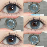 Popxstar  2pcs Natural Blue Lens Beauty Pupils Colored Prescription Contact Lenses for Eyes Myopia Eye Color Lenses Violet Lenses