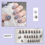 Popxstar 24pcs Lemon Short Wear Tips Nail False Patch Press on Nails Supplies for Professionals Artifical Fake Nails Faux Ongles Uñas