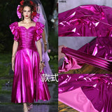 Popxstar Gold Shiny Color Four-sided Stretch Full Version Fabric for Wedding Dress Decoration Stage Performance Costume Fabri