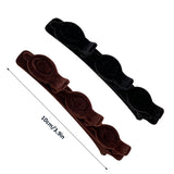Popxstar 1/2pcs Flocked Bangs Hair Clip Black Headwear Women Cute Barrettes Hairgrip Alice Braided Fashion Hairpins Hair Accessories
