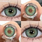 Popxstar  2Pcs Greeen Lenses Natural Colored Contact Lenses for Eye High Quality Blue Eyes Contacts Lens Yearly Beautiful Pupil