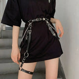 Popxstar Fashion Casual Ladies Hip Hop Rock Belt Ladies Dress Cummerbands Heart Punk Waistband Waist Chain