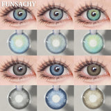 Popxstar  New Colorful Contact Lenses for Eyes 1 Pair Natural Fashion Contact Lenses Blue Gray Eyes Lens Yearly Cosmetics Pupils