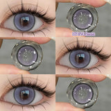 Popxstar  1 Pair Myopia Color Contact Lenses for Eyes with Prescription Makeup Eye Color Lenses Beauty Pupils Fashion Blue Lenses