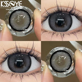 Popxstar  1 Pair Hot Sales Colored Contact Lenses with Diopter Myopia Eyes Natural Soft Contacts Lens Beauty Puppiletes  Yearly