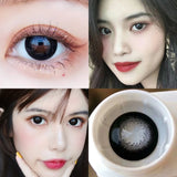 Popxstar 2pcs/Pair Contact Lenses Fast Shipping Big Black Lenses for Eyes Beauty Pupils Comestic Eye Color Lens 14.5mm/14.2mm