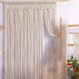 Handmade Cotton Rope Woven Curtain Tassel Tapestry Decorative Door Curtains Homestays Wall Creative Background Partition Curtain