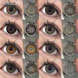 Popxstar  Cosmetics Color Contact Lenses 1pair Brown Color Lens Fashion Lenses Korean Lenses Grow Eye Big Eye Lens Gray Contacts