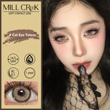 2pcs New Fashion Pink Colored Contacts Lenses for Eyes Cosmetic Blue Contact Lenses with Diopters 0~-8.00 Degree Lens