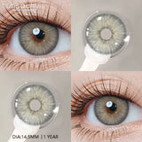 Popxstar  1 pair Blue Lenses Color Contact Lenses for Eyes Gray Pupils Soft Natural Contact Lens Makeup Cosmetci Pupil Eye Lens