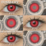 Popxstar  1 Pair Crazy Halloween Cosplay Contact Lenses Eye Makeup Lens Vampire White Black Red Contacts Anime Cosplay Softlens