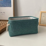 Popxstar New Linen Fabric Storage Basket Large Capacity，for Sorting and Organizing Miscellaneous Items Storage Baskets Woven Basket
