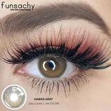 Popxstar  2pcs New Colored Contact Lenses Fashion Yearly Gray Eyes Lenses Natural Blue Eye Lenses Green Pupils Makeup Eyes Lens