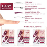 Popxstar  7ml Water Light Cat Magnetic Gel Nail Polish Colored Glass Bead Effect Transparent Soak Off UV Gel LED Nail Art Varnish