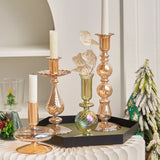 Popxstar 1PC Candle Holders Glass Candlestick for Wedding Decoration Christmas Decoration Home Decoration Accessories Candles