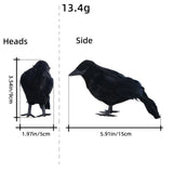 Popxstar Simulation Horrible Crow Figurines Creative Craft Photography Props for Living Room Bedroom Decor