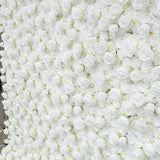 Popxstar 5D White Rose Cloth Flower Wall Artificail Fabric Roll Up Hydrangea Floral Wall Wedding Backdrop Decor Hang Curtain Photo Props