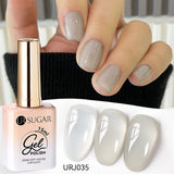 popxstar UR SUGAR 15ml Jelly Milky White Translucent Color Gel Polish Semi Permanent UV Gel Nail Art Soak Off Gel Varnish Latest Fashion