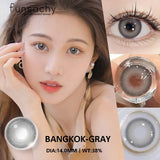 Popxstar  2pcs Colored Contact Lenses Brown Eyes Lenses Gray Lenses Blue Pupils Natural Eye Lens Colored Contacts Eye Cosmetics