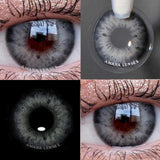Popxstar  Natural Colored Contacts Lenses Brown 2pcs Contacts Beautful Pupils Color Contacts Yearly Makeup Cosmetic Contact Lens