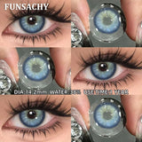 Popxstar  2pcs Black Series Color Contact Lenses Natural Gray Eye Lens Beautiful Pupils Yearly Fashion Brown Softlens Cosmetics